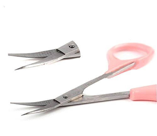 Stainless Steel Curved Craft Facial Hair Scissors Eyebrow Trimmer with Silicon Grip Premium Compact Brow Trimmer for Ear… - Image 4