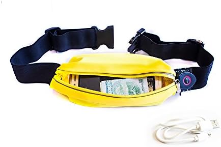 Clearance！Led Running Belt Waist Pack - GreForest Led Waist Pack (2017 New Design) USB Rechargeable Yellow Running Belt Waist Bag Outdoor Reflective Running Bag For Running, Hiking, Camping, Climbing, Cycling, Shopping and Traveling, Including Reflective Straps, Super Bright Led Light