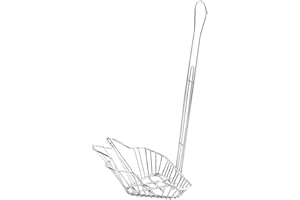 OCS Parts Pro Chef Series 9-Inch Taco Salad Shell Fry Basket | Nickel Plated Steel Fry Baskets with 18-Inch Handle for 8"-16" Tortillas