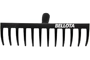 Bellota 951-12 - Rastrello da Giardino con 12 Denti - Testa di Acciaio - Rastrello di Media Intensità per Giardinaggio - Manico Non Incluso