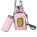 Yodo Roomy Baby Changing Bag for Moms - Plus Wipe Dispenser Case, Stroller Straps and Insulated Feeding Bottle Holder - Carry by Grab Handle or Adjustable Shoulder Strap, Pink