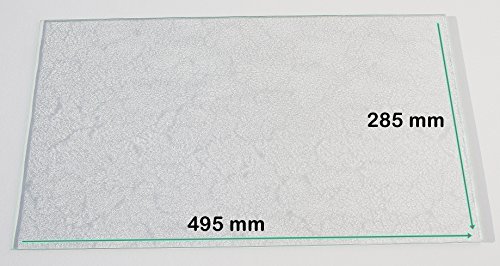 Khlschrank Einlegeboden / Glasplatte / Gemsefach  Strukturglas 4 mm dick  495 mm x 285 mm - Direkt vom Glasereifachbetrieb!!!