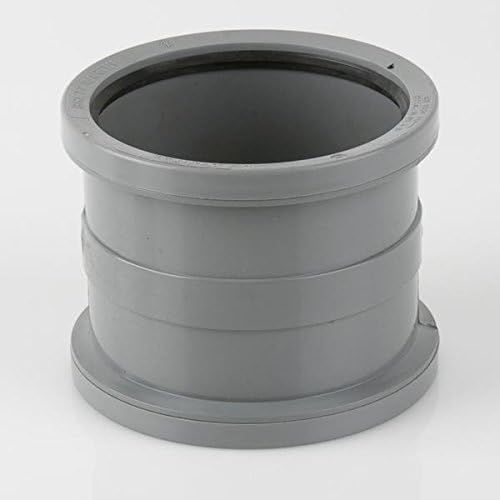 Brett Martin 110mm DOUBLE Socket Soil SLIP Coupler BS478B BLACK