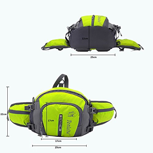 SINOKAL multifunktionale Militärstil Canvas-Pack Gürteltasche Wasser Widerstand Fanny Packungen mit Flaschenhalter für laufen, Wandern, Radfahren, Klettern, Camping Reisen - 6