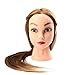 Anself 27" Female Dummy Head Long Hair Hairdressing Training Head Model with Clamp Golden Yellow