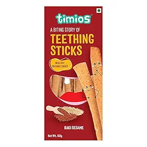 Timios Organic Teething Sticks Ragi Sesame- Tasty and Healthy(150gm)