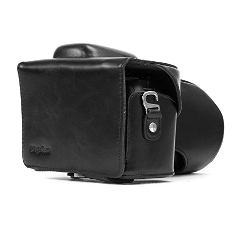 MegaGear MG1060 Etui souple en Cuir pour Nikon D3200  18-55mm  Noir