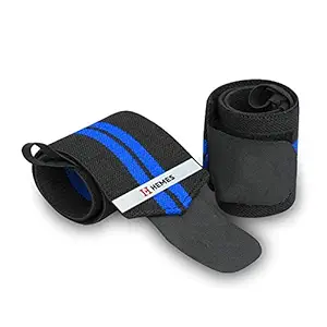 H-HEMES Wrist Supporter for Gym, Wrist Wrap, Hand Band with Adjustable Size Strap & Thumb Loop for Gym, Power Lifting Weight Lifting, Sports Training for Men & Women