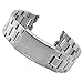 Produktbild Japace® 22mm Weit Edelstahl Uhrenarmband Armband Stainless Steel Watch Strap Metall Uhr Band mit Werkzeug für Smartwatch Motorola Moto 360 , Moto 360 (2.Gen) 46mm , LG G Watch R , G Watch W100 usw. - Silber