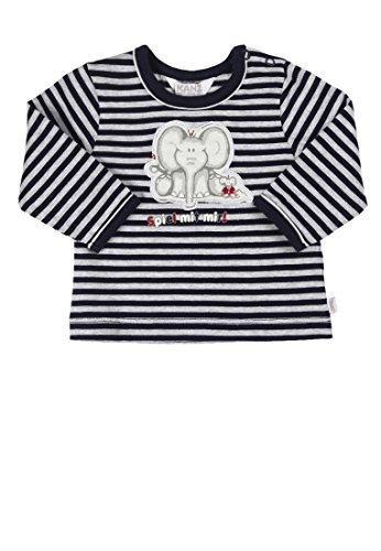 Kanz Unisex baby T-Shirt 1/1 Arm 0003321 Plain Long Sleeve Sweatshirt, Blue (Black Iris|Blue 3800), 12-18 Months (Manufacturer size: 86)