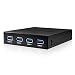Produktbild Icy Box IB-866 Interner 4-fach USB 3.0 Hub/Front-Adapter für 1x 3,5" (8,9 cm) Einbauschacht, 4x USB 3.0 Anschlüsse, Metall/Kunststoff, schwarz