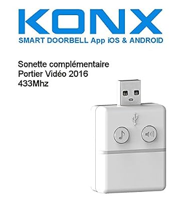KONX® 2016 Doorbell Sonnette supplémentaire 433Mhz