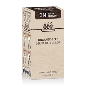 byPureNaturals QuikHenna Organic Derma Gel Hair Color 3N Dark Brown for Men & Women, 165GM | Natural Permanent Long Lasting Hair Colour | 100% Grey Coverage | PPD & Ammonia Free Hair Colour