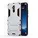 Produktbild Huawei Mate 20 Lite Hülle,Huawei Mate 20 Lite Case,Roreikes Hybrid 2in1 TPU+PC Schutzhülle Rugged Armor Cover Dual Layer Bumper Backcover mit Ständer für Huawei Mate 20 Lite 6.3 Inch -Silber