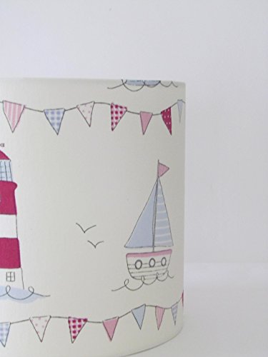 Handmade Blue Boat Lighthouse Beach Hut Yacht Lampshade Lightshade Choice of Colours Available