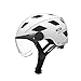 Produktbild Abus Erwachsene Hyban + Fahrradhelm, White Cream-Clear Viso, L (56-63 cm)