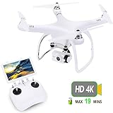 4K UHD-Kamera: 4K-UHD-Objektiv mit 120°-FOV, feine Aufnahme von jedem wunderbaren Moment mit einer hohen Auflösung von 16 MP. Ausgestattet mit einem 2-Achs-Präzisions-Kardan für die Kamera. Passen Sie den Neigungswinkel der Kamera während des Fluges dynamisch von -90° bis 10° an.