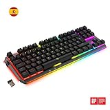 Conectividad Triple: Le permite controlar tres dispositivos por cable USB, inalámbricamente 2.4Ghz y por Bluetooth 4.0 simultáneamente, y es Compatible con Windows/MacOS/iOS/Android/Linux/Unix.