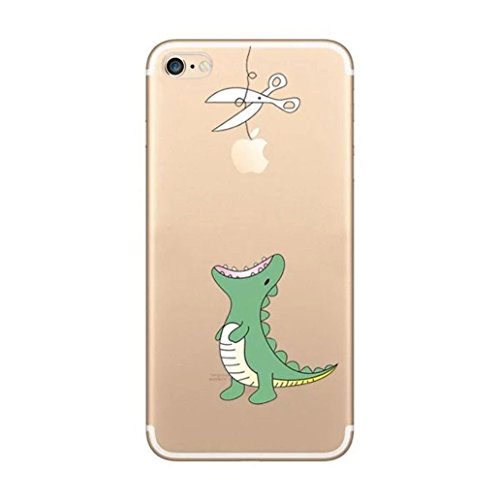 iPhone 7 Case, YooweiÂ® Crystal Clear Soft Silicone Gel TPU Case Cute Cartoon Scratch Resistant Protective Cover for iPhone 7 4.7