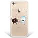 Produktbild iPhone 7 Hülle, WoowCase® [Hybrid] Handyhülle PC + Silikon für [ iPhone 7 ] Friends Forever Keks und Milch Handytasche Handy Cover Case Schutzhülle - Transparent