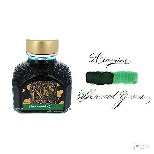 Diamine - Tinta para estilográfia, Sherwood Green 80ml