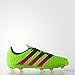Price comparison product image adidas ACE 16.1 FG-AG Youth Soccer Cleats (Little Kid/Big Kid) Solar Green/Black/Shock Pink, 4.0 M US Big Kid