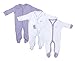 Avenue Baby Babies Plain Cotton Rich Sleepsuit 3 Pack
