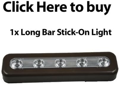 Stick on LED Lights-display cabinets-closets-under stair-bedroom-car boot-push motorhome holidays accessories parts led CARAVAN camping-new