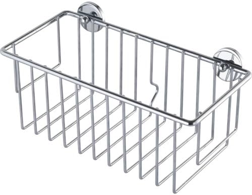 Nie wieder bohren Baath Plus BT131P Shower Single Basket Shelf Chromed Special Fixation-Technique