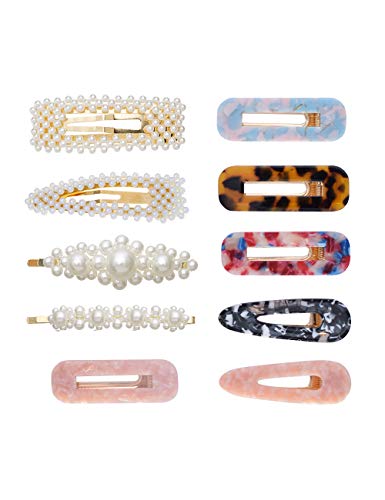 Zhhlaixing 10 Pezzi Perle Artificiali Forcina Barrette Mollette per Capelli per Capelli per la Festa di Nozze per le Donne Capelli