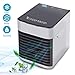 Produktbild Personal Space Cooler 3 in 1 Mini Personal Air Cooler, Luftbefeuchter, Luftbefeuchter, Purifier, Desktop Cooling Fan mit 3 Geschwindigkeiten und blauem LED-Nachtlicht für Büro, Haushalt und Outdoor,