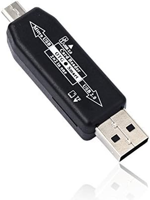 Well Gallery Multi-Functional USB Card Reader Micro-USB 2.0 OTG Supported include SD and Micro SD Card Slot for Smart Phone &amp; Computer - Black