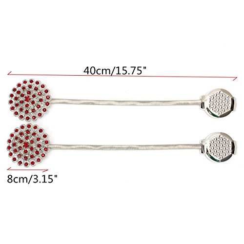 2 Stück Raffhalter Vorhang Gardinen Raff Halter Gardine Dekoration Magnetisch Rot - 2