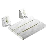 [Taburete del asiento de alta estabilidad]: el material áspero y la instalación segura aseguran una seguridad del 100% resistente a la corrosión: ¡duradero para siempre!El taburete de la ducha está hecho de nylon, nunca se oxida, es ecológico