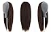 Remeehi 3/4 Half Wig 100% Indian Remy Human Hair Silky Straight Hair Weft Cap Various Colors to Choose 15" 140g #1 Jet Black