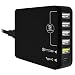 AMZER 35W 6-Port USB Charger - 4 x Universal USB Port, 1 x Qualcomm Quick Charge 2.0 Port & 1 x USB Type C Port - Retail Packaging - Black RS.1499.00