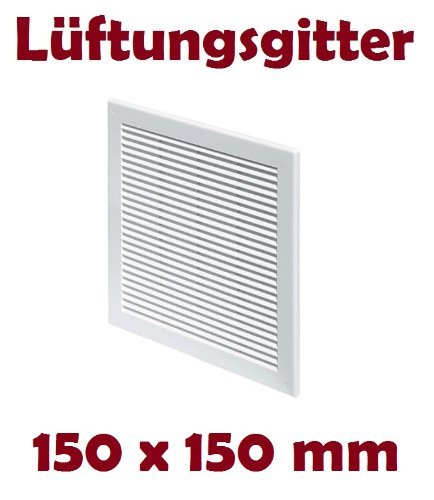 Awenta - Rejilla de ventilación (plástico abs, 150 x 150 mm) color blanco