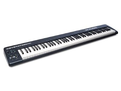 M-Audio Keystation 88 II Clavier-Maître USB MIDI avec 88 Touches Dynamiques Sensibles à la Vélocité + Logiciel Eighty Eight Ensemble par SONiVOX (pour Mac & PC)