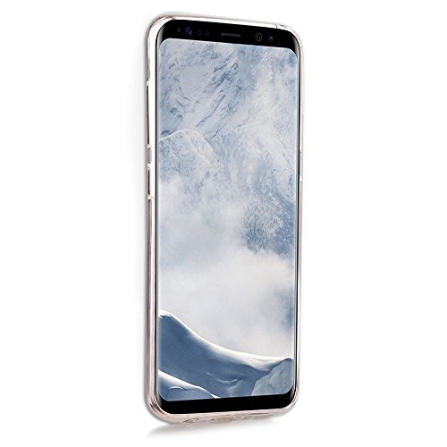 Funda para Samsung Galaxy S8 el caso Soft TPU Silicona de protecci  n de la cubierta Slim Fit Shell a prueba de choque con el brillo Bling suelta de polvo Solaxi - plata