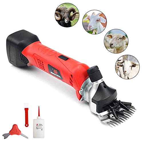 Preisvergleich Produktbild Schermaschine FüR Schafe Aufladung Elektrisch Scheren Clippers, Zum Rasieren Pelz Wolle In Schafe, Ziegen, Das Vieh, Und Andere Bauernhof Vieh Haustier,Red,EU