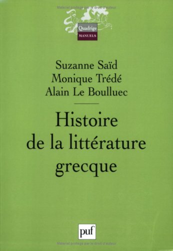 couverture de : Histoire de la litt&eacute;rature grecque