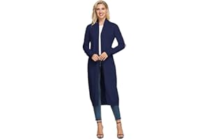 GRACE KARIN Cardigan Donna Lungo a Maglia a Maniche Lunghe Elegante Casual