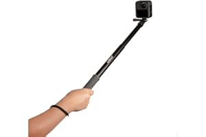 JOBY TelePod SPORT, Extendable Pole for Action and 360° Cameras, Waterproof Travel Tripod, Photography Accessories, for Content Creation, Vlogging, Action Shots