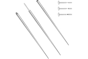 BodyAce 14G 16G 18G Titanium Piercing Taper, Threadless Nose Insertion Pin Screw On Assistant Tool, Ear Body Piercing Stretching Kit for Belly/Lip/Eyebrow Jewellery
