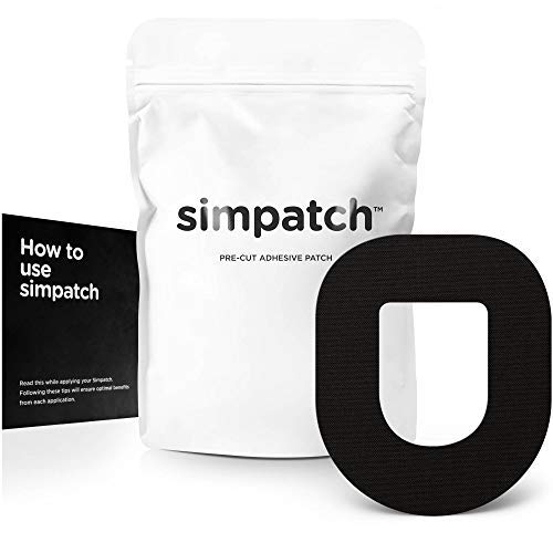 SIMPATCH Patch Adhésif pour Omnipod - Lot de 25 - Disponible en 4 Couleurs, Noir