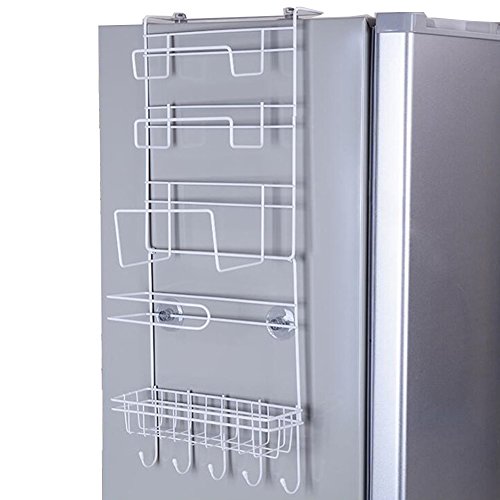 gossipboy 6 Etagen faltbar Eisen Draht Rack mit 4 starken Sauger gestärkt, entworfen zum Aufhängen auf der Kühlschrank, Küche Regal/Küche Organizer/Küche Storage Lösungen