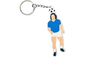 SHOP AND SOLVE Portachiavi Super rifinito 8cm con forma Diego maglia azzurra gadget idea regalo per tifosi del napoli e fan di diego idea regalo per tifosi napoletani