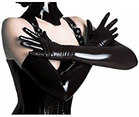 GAYY Hot Top European and American Lifestyle Accessories Lacquered Black Bunny Gloves Dental Bunches Women,Black,All code