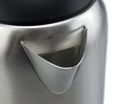 Wasserkocher 1000 W, rostfreies Stahl und Plastik, Volum 1 I, automatisches und manuelles Ausschalten, Abstellplatte 360°, Schaumfilter - 6