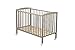 Combelle Lit d'enfant avec roulettes 60x120 Laque Gris Clair